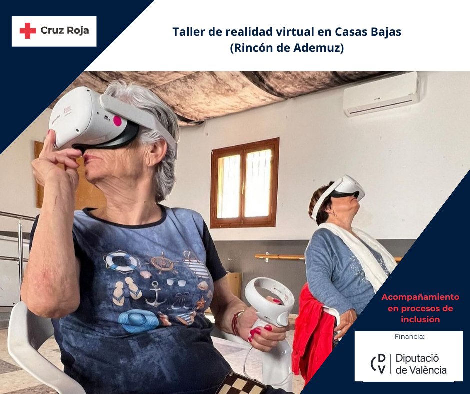 Así han disfrutado en el taller de realidad virtual en #CasasBajas, enmarcado en el proyecto 'Acompañamiento en procesos de inclusión' con @dipvalencia.
Las gafas de realidad virtual forman parte de las actividades 'Enrédate' en toda la provincia.
#PersonasMayores