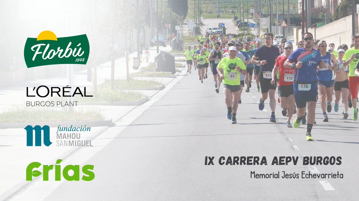 AEPVBurgos's tweet photo. 📢Últimos días para inscribirse en la #IXCarreraAEPVBurgos a favor de @atab_tca

Apúntate y disfruta de los productos de la bolsa del corredor👇 
Info e inscripción: https://t.co/12TG2zKTKR 

#MemorialJesúsEchevarrieta #PolígonoSaludable https://t.co/hjH0O1LGtV