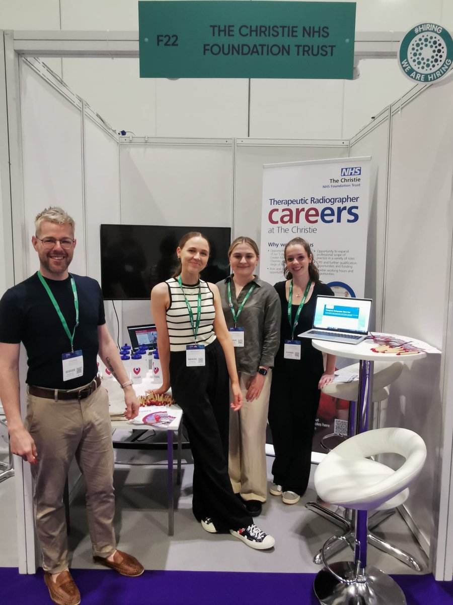 Our Radiotherapy and Proton Services are at <a href="/oncology_care/">Oncology Professional Care</a> today at the ExCel London, talking about their professions and wonderful work they do here at The Christie <a href="/TheChristieNHS/">The Christie NHS</a> 
If you are there, pop over to our stand to learn more!!

christie.nhs.uk/work-with-us/l…

#vacancies #NHS