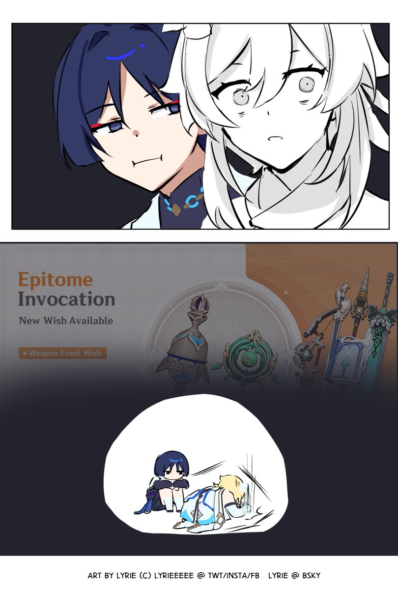 I hope his next rerun pairs the weapon with a homa or something
#genshinimpact #hoyocreators #genshinmemes