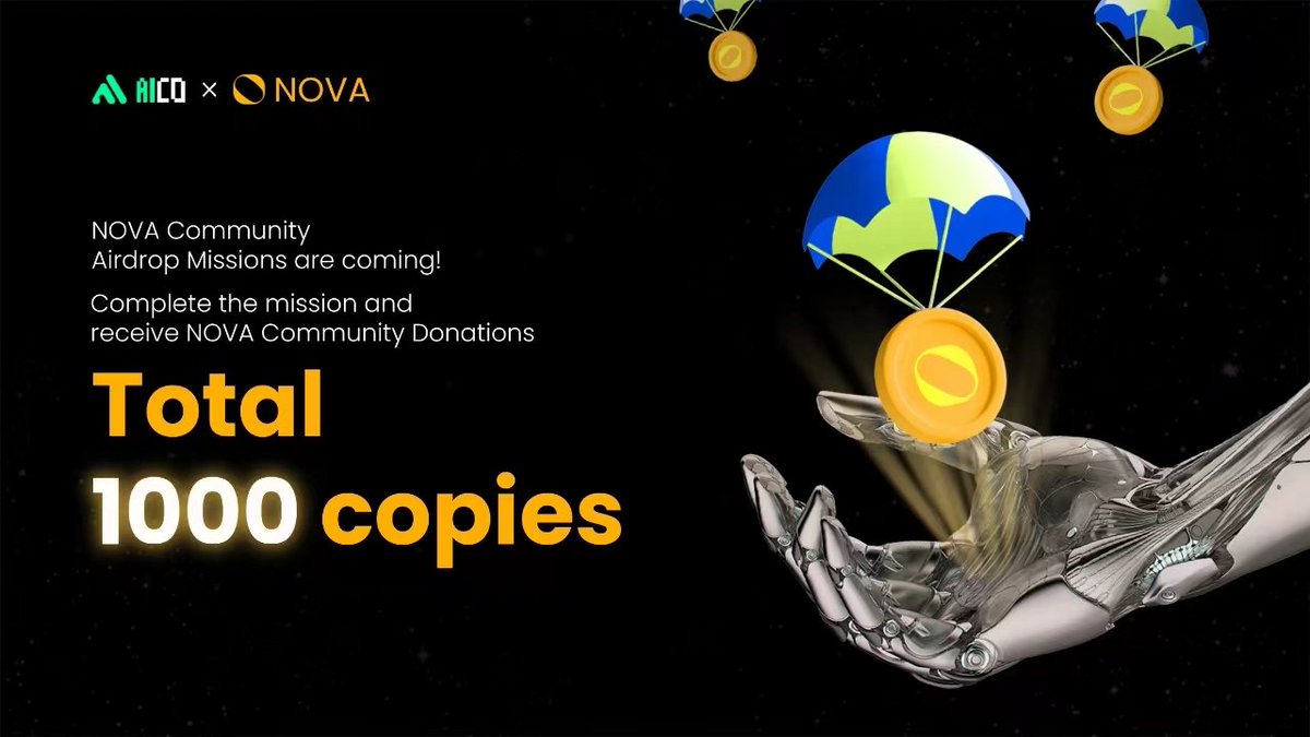 AICOAII's tweet photo. 🎉 After a long wait, #NOVA Ecosystem is finally unveiled!  🎊Silicon Valley Vision AI Laboratory’s masterpiece AICO ecology - NOVA’s innovative new way of playing the token protocol, integrating ERC360 and CHATGPT4. With the support of strong capital and community, NOVA is destined to become a new star in the blockchain industry!
 🌟In order to allow more users to participate and experience our ecosystem, we have prepared 1,000 small donations. Please follow our Telegram for specific docking and gameplay.
 🎁 For details, please click on the TG link: https://t.co/fOTiR8URUF💡 Join now and witness the rise of NOVA with us!  💡