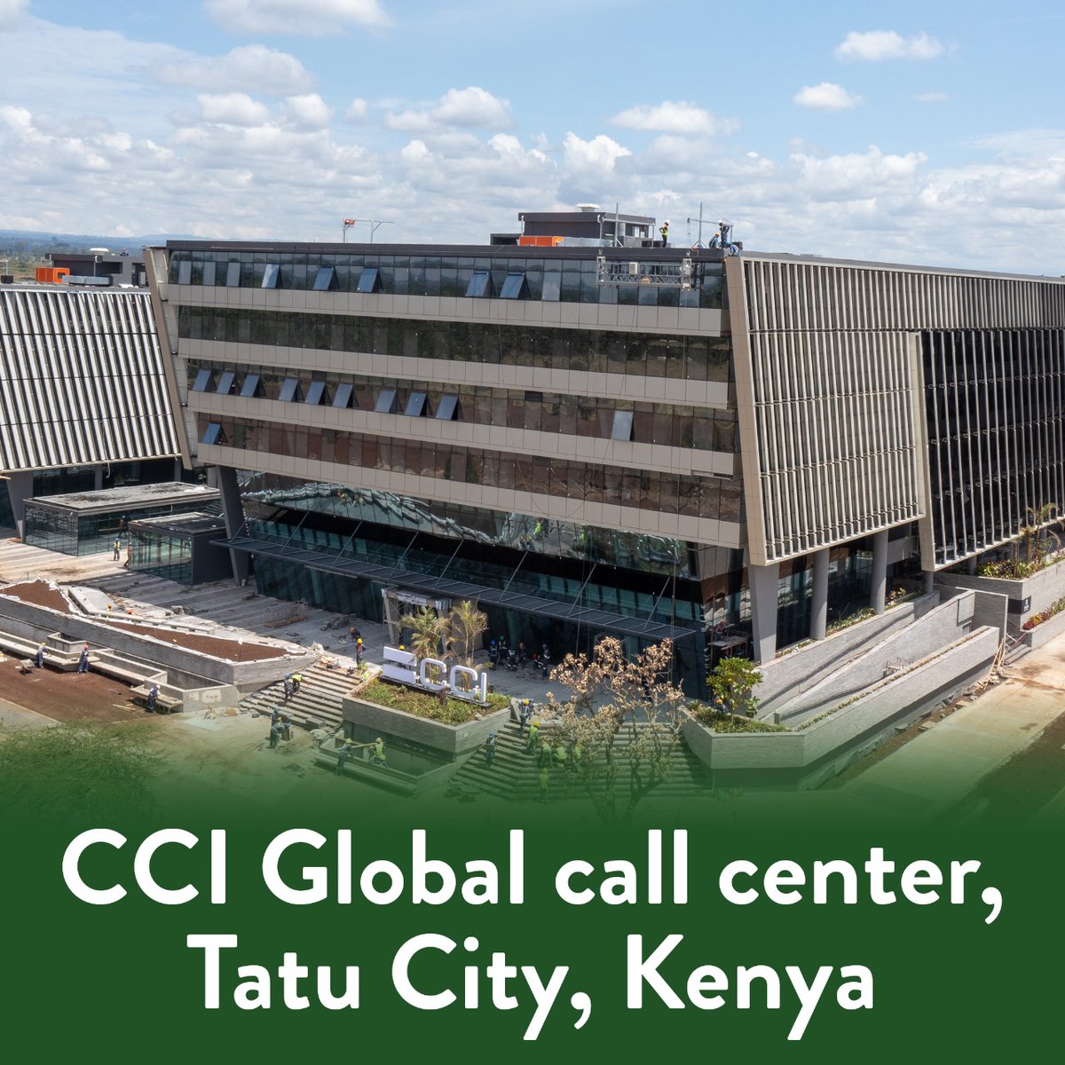 Tatu City is proud to be the home of @CCI_Kenya! The new five-story building in our Special Economic Zone on Nairobi’s doorstep marks a US$50 million investment in Kenya's Business Process Outsourcing (BPO) industry. As the country's largest call centre, this state-of-the-art