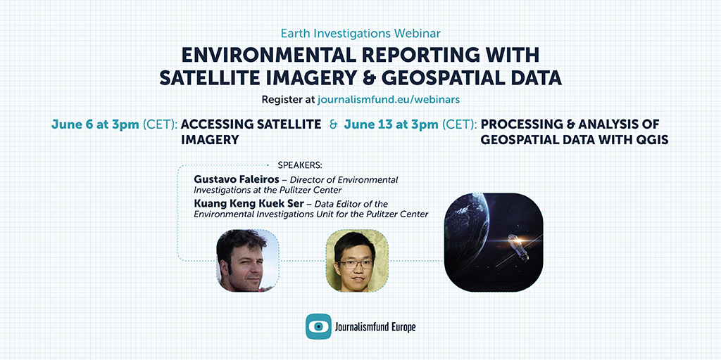 Hands-on training: Sign up for two June sessions on data and satellite imagery use in environmental reporting urlday.cc/s03v7 with @gufalei  and @kuangkeng You will learn the basics of accessing online satellite imagery and performing geospatial analysis #datajournalism