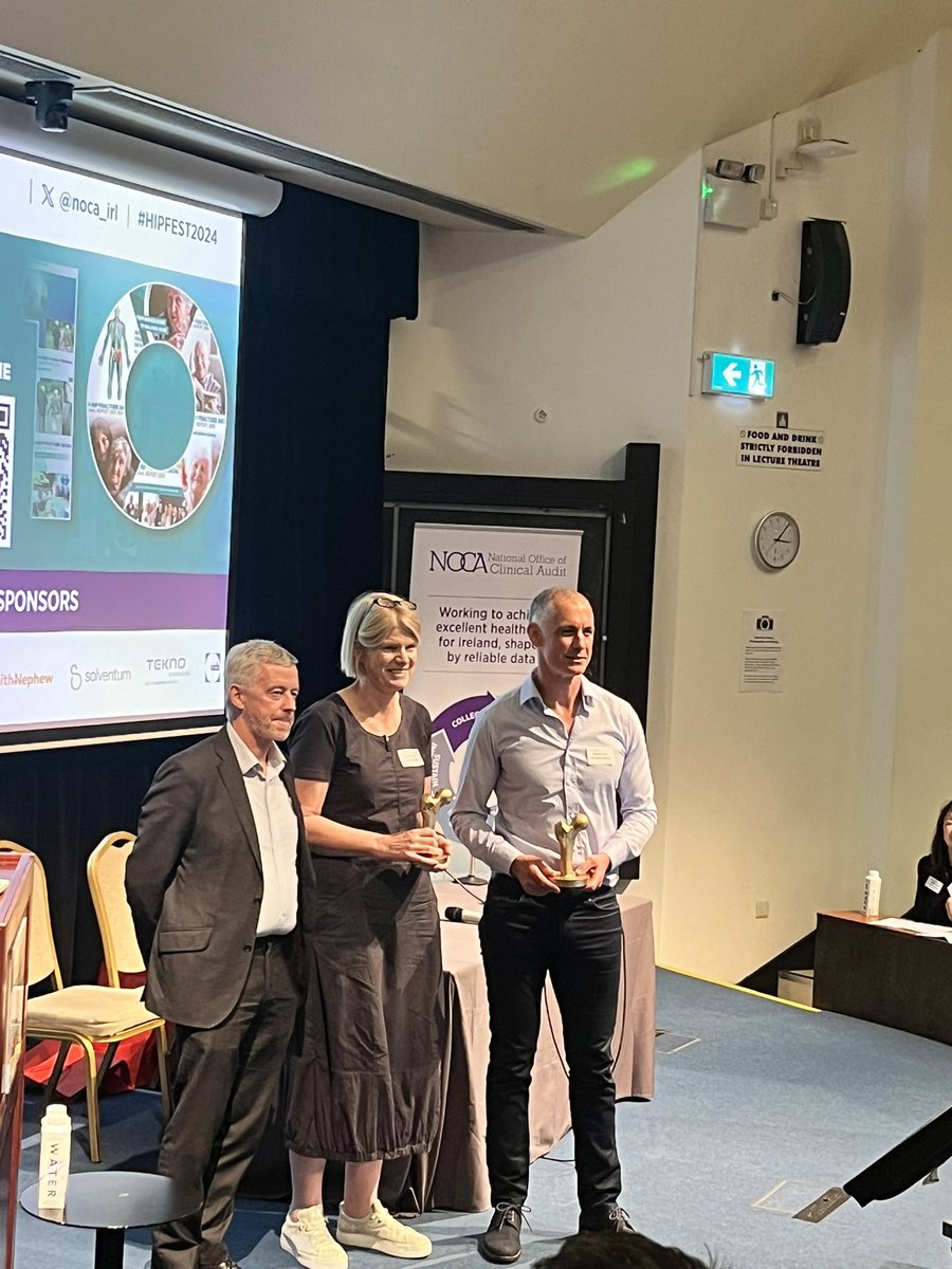 Well deserved and long awaited golden hip awards for our stalwarth hip fracture clinical leads for the last decade @ahernemer and Conor Hurson 👏👏👏🙌🙌🏆#HIPFEST2024 <a href="/noca_irl/">National Office of Clinical Audit</a> <a href="/louisebrent28/">Louise</a>