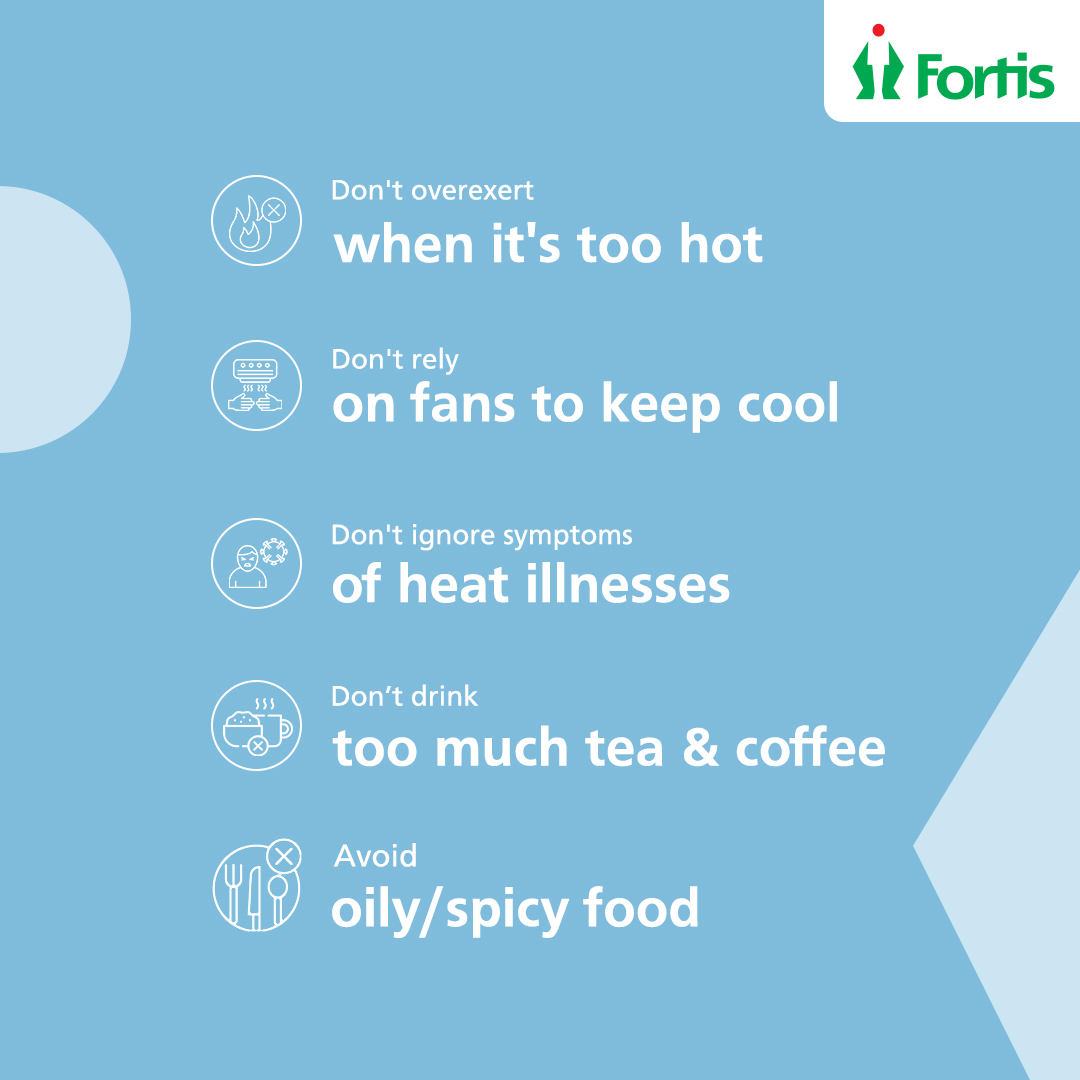 Get ready to make the most of your summer days! If the heatwave has been draining you, follow these best practices to stay cool and enjoy the season to the fullest. #SummerVibes #StayCool #FortisHealthcare #AtFortisWeCare #Heatstroke #Heatwave