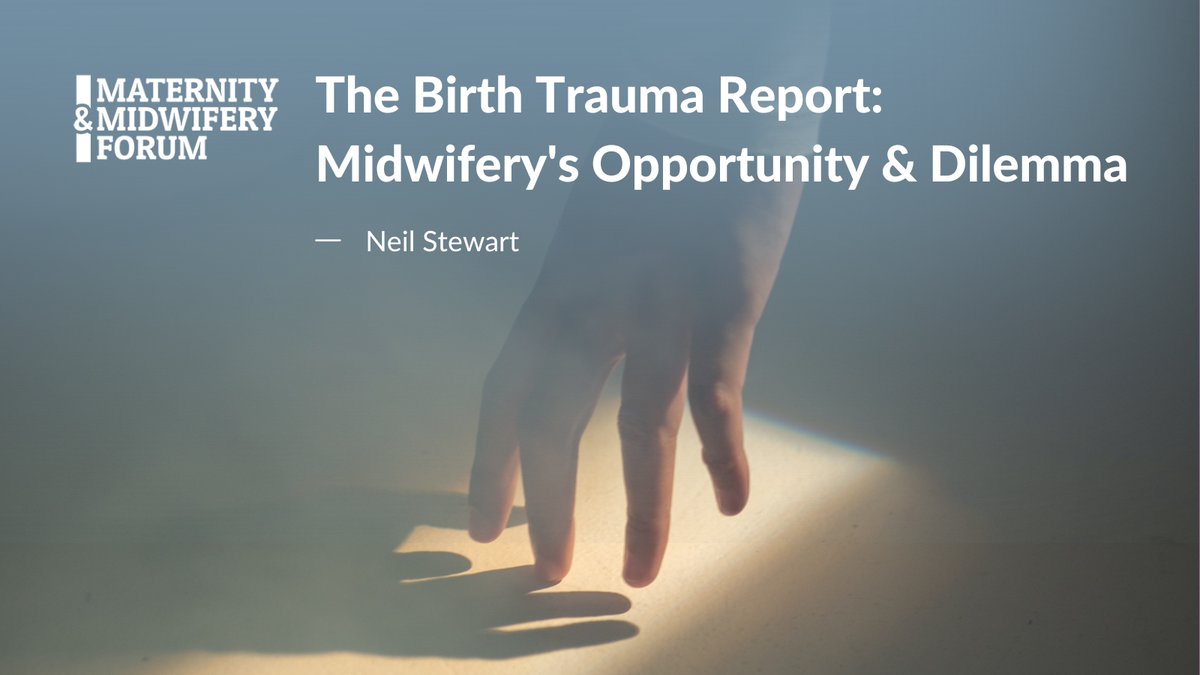 Read Neil's article here: maternityandmidwifery.co.uk/the-birth-trau… Increasing levels of trauma from the birth process is being recognised globally. In the UK a cross party Parliamentary group has published a report on Birth trauma, Listen to Mums: Ending the Postcode Lottery on Perinatal Care.