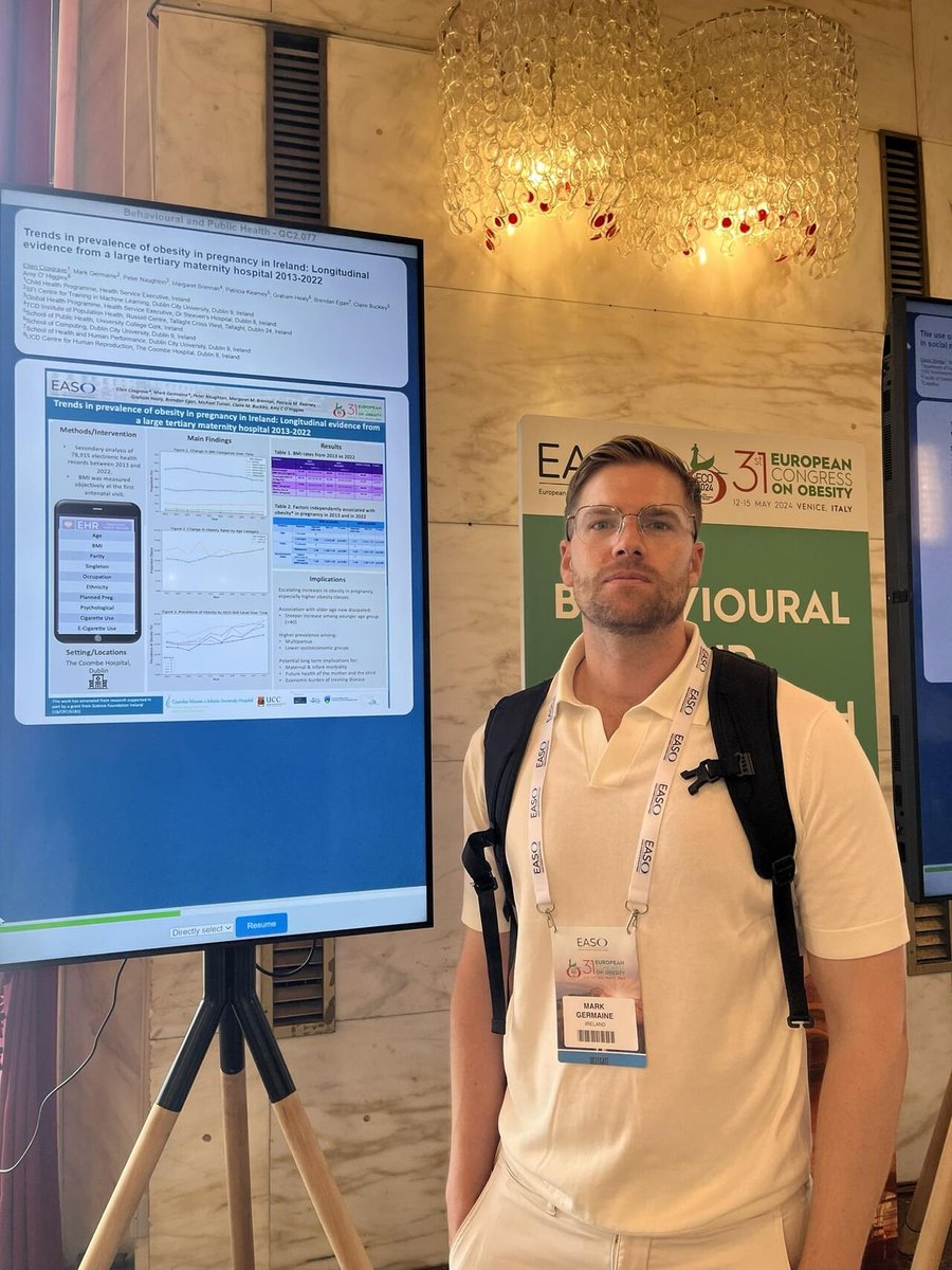 It was great to present some of our findings at the @EASOobesity European Congress on Obesity #ECO2024 in Venice last week 🇮🇹 I'll be at @AmDiabetesAssn in June presenting some more of my PhD work using this data to build AI models and predict disease.