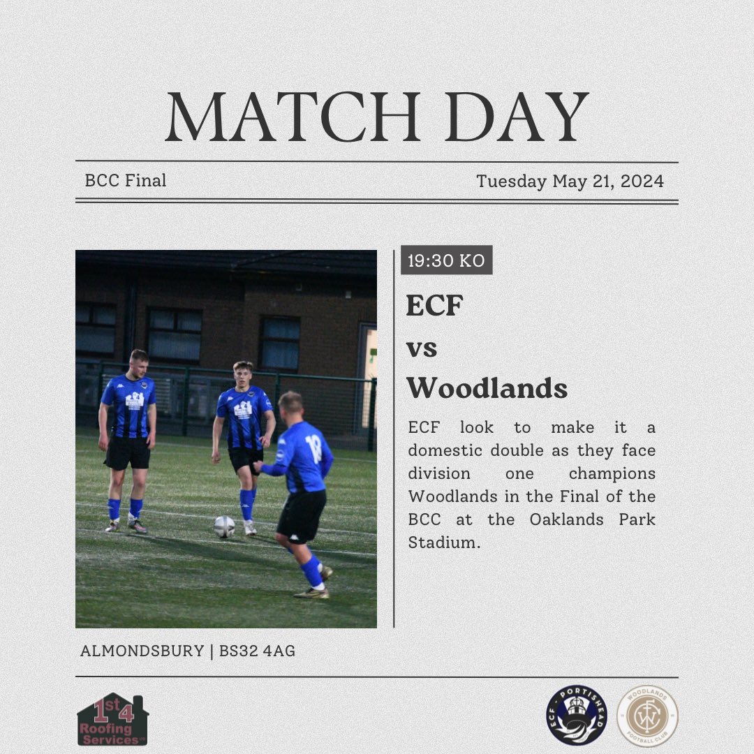ECFPortishead's tweet photo. 🚨𝘽𝙍𝙀𝘼𝙆𝙄𝙉𝙂 𝙉𝙀𝙒𝙎…𝗜𝘁’𝘀 𝗠𝗮𝘁𝗰𝗵 𝗗𝗮𝘆🚨

We look to secure the 𝗗𝗢𝗠𝗘𝗦𝗧𝗜𝗖 𝗗𝗢𝗨𝗕𝗟𝗘 as we take on division 1 champions Woodlands in our 2nd cup final of the season 🌳

🆚 Woodlands
📍 BS32 4AG
📅 TUE 21
⏱️ 19:30 
🏆 𝗕𝗖𝗖 𝗙𝗶𝗻𝗮𝗹

#UTECF 🔵⚫️ https://t.co/AojyXSTbrV