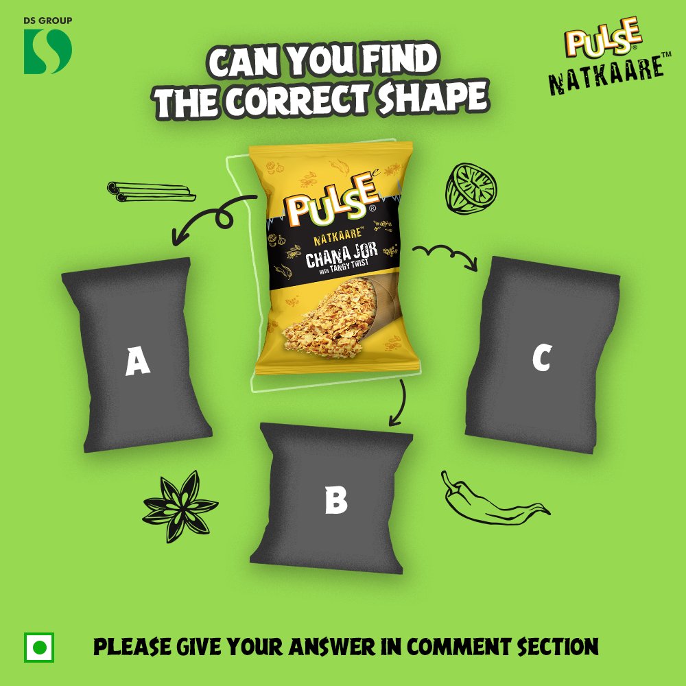 PulseSnacks's tweet photo. Calling all puzzle enthusiasts! 🧩 Think you can fit the Natkaare pack with the correct shape? 
Comment your answer below and don't forget to share with your friends.
#NatkaareExperience #TangyTwist #NatkaareLove #TangyDelight #TangyMoodOn #NatkaareMagic #Natkaare #PulseNatkaare https://t.co/FgjEbmqdIj