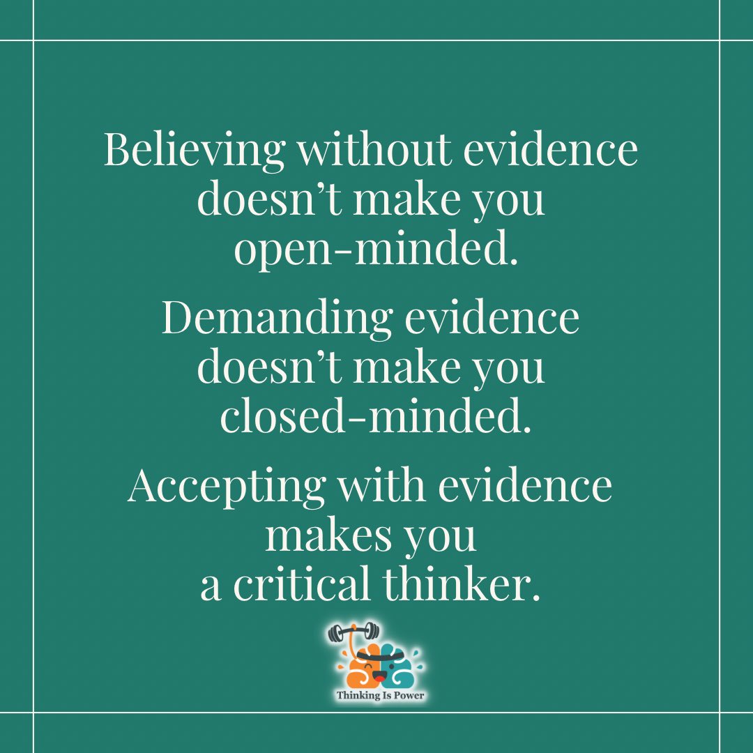ThinkingPowers's tweet photo. As the saying goes, we want to have an open mind… but not so open that our brains fall out. https://t.co/5tlE2Ek6U9