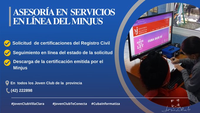 😀Los servicios en línea, están al día en nuestros #JovenClubVillaClara. 
👌Ahorre tiempo, conozca como va el proceso de su solicitud. 
#JovenClubXCuba en la digitalización, porque #JovenClubTeConecta.