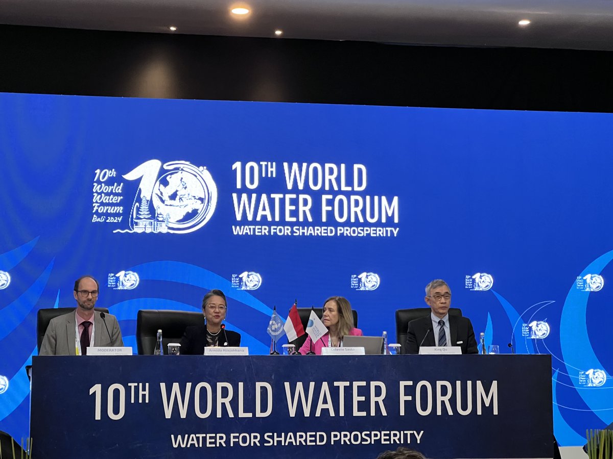 Shared this urgent message with the press at the #WorldWaterForum2024 today: We must prevent seasonal water scarcity from becoming a rolling crisis. #WaterAction