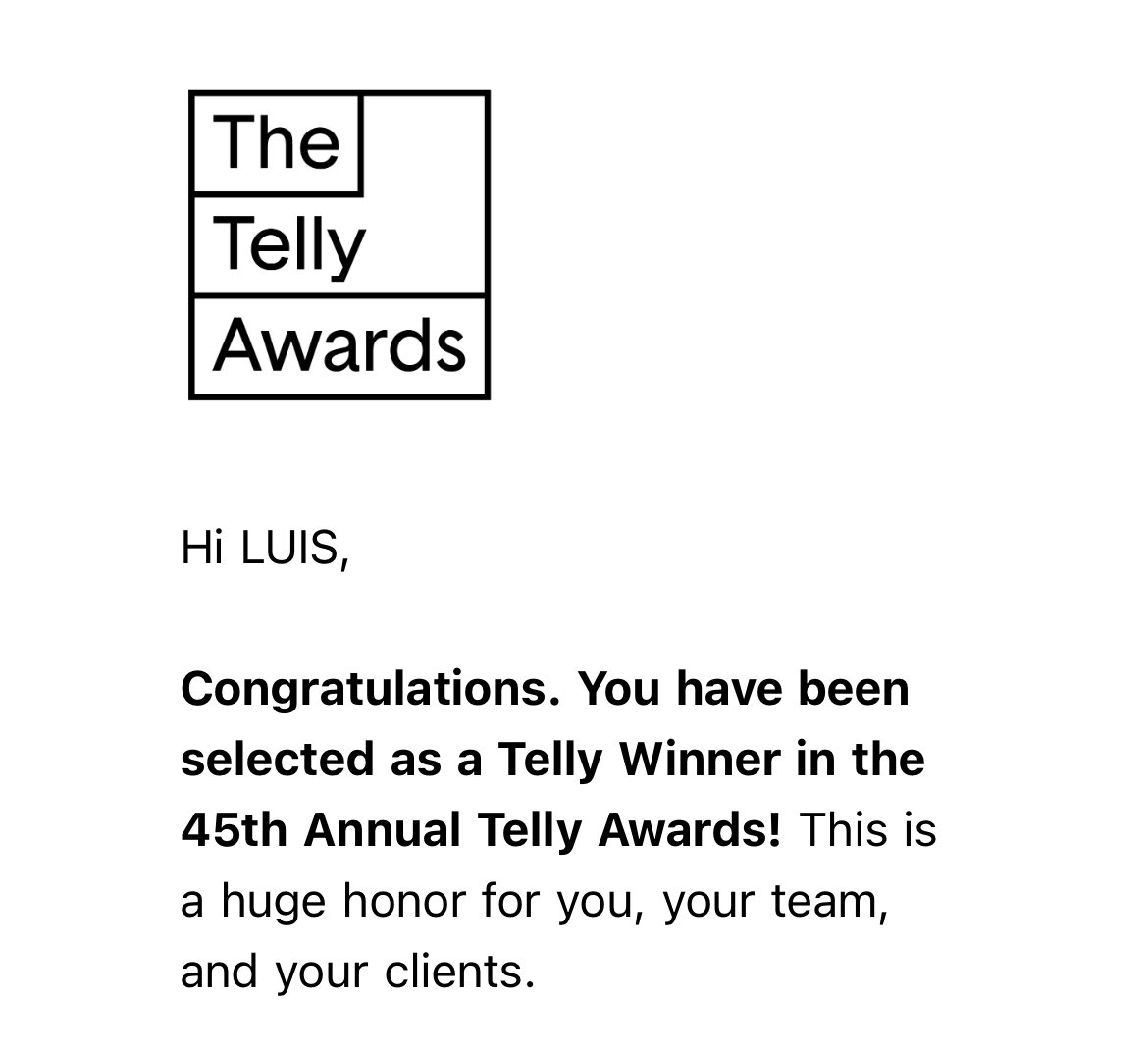 ClaflinComm's tweet photo. Dr. A wins another Telly Award while a faculty member at Claflin University. #claflinuniversity https://t.co/D5mMpNMrjG