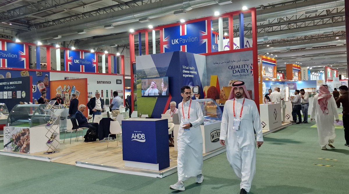 Our inaugural presence at the Saudi Food show! Huge opportunities in this market and excited to be here! Come & see us in Hall 3 B3-26 @SaudiFoodShow #britishdairy #britishcheese @AHDB_Dairy #qualitydairyfrombritain