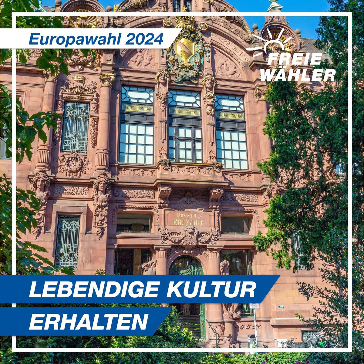 Lebendige Kultur erhalten! 🎭🎠

#Kultur #EU #Europa #Europawahl #Wahl

Die EU ergänzt im Bereich der Kultur die Politik der Mitgliedsstaaten. Im Mittelpunkt steht dabei die Bewahrung des europäischen Kulturerbes sowie die Förderung der grenzüberschreitenden Zusammenarbeit