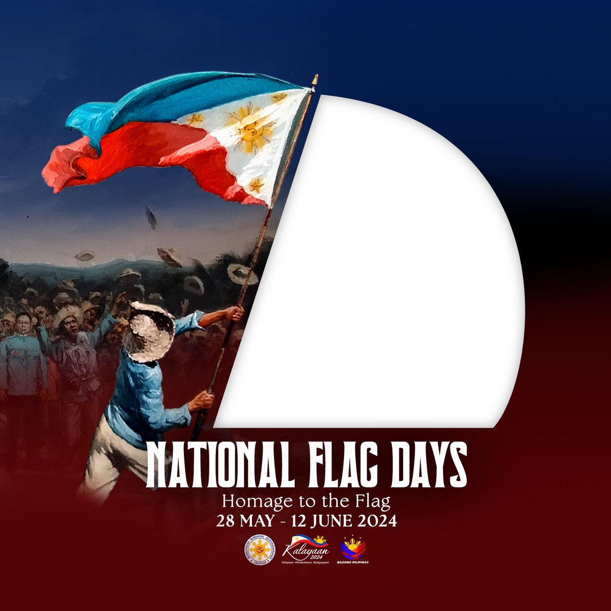 NHCPOfficial's tweet photo. Only one week to go before National Flag Days!

As we prepare to celebrate Independence Day, let's display our National Flag at home, school, and work from May 28 to June 12. We can also show solidarity through this Twibbonize.

#TapatSaWatawat #Kalayaan2024 #PatuloySaPagtuklas https://t.co/H7KwLhX6ec
