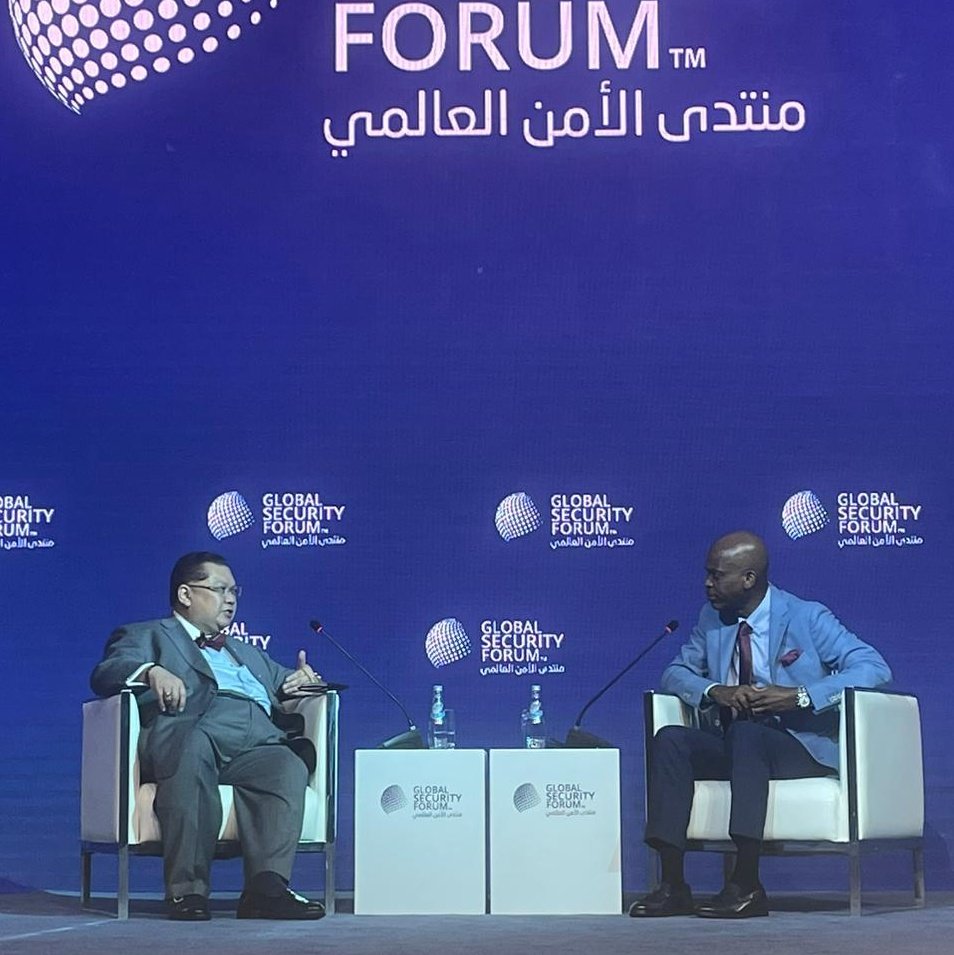 At #GSF2024 in Doha, #Qatar🇶🇦, great to see #Africa feature prominently in discussions of the global geopolitics of competition & interdependence, with African voices, including @AUC_MoussaFaki, @PaulKagame of #Rwanda🇷🇼, Ahmed Rufai Abubakar of #Nigeria🇳🇬 & @rdussey of #Togo🇹🇬.