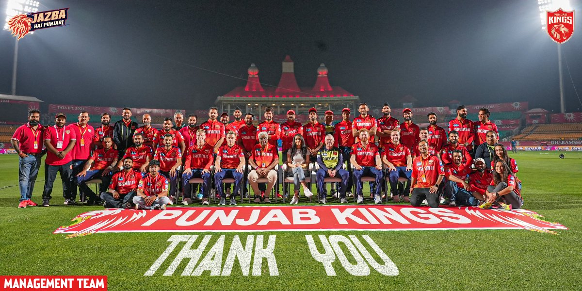The SHERS behind SHERS! 🦁❤️ A huge thank you to our management team for their tireless efforts and unwavering support throughout the season! ✨ #SaddaPunjab #PunjabKings #JazbaHaiPunjabi #TATAIPL2024