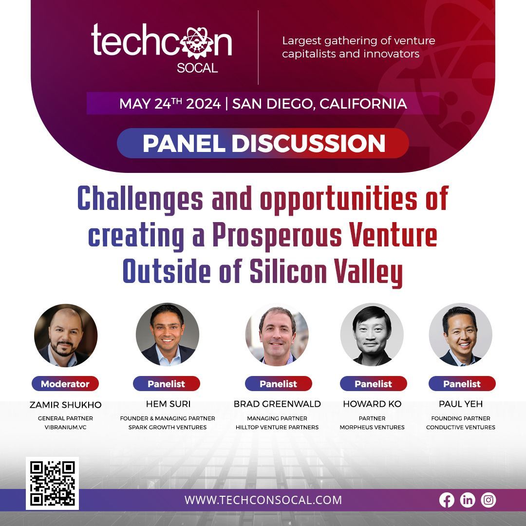 Vibranium.VC (@vibranium_vc) on Twitter photo See you on May 24 at TechCon SoCal 2024 👇
Vibranium.VC Founder and GP <a href="/ZamirShukho/">Zamir Shukho</a> will be moderating a panel discussion on the challenges and opportunities of creating a prosperous venture outside of Silicon Valley.
techconsocal.com See you on May 24 at TechCon SoCal 2024 👇
Vibranium.VC Founder and GP <a href="/ZamirShukho/">Zamir Shukho</a> will be moderating a panel discussion on the challenges and opportunities of creating a prosperous venture outside of Silicon Valley.
techconsocal.com