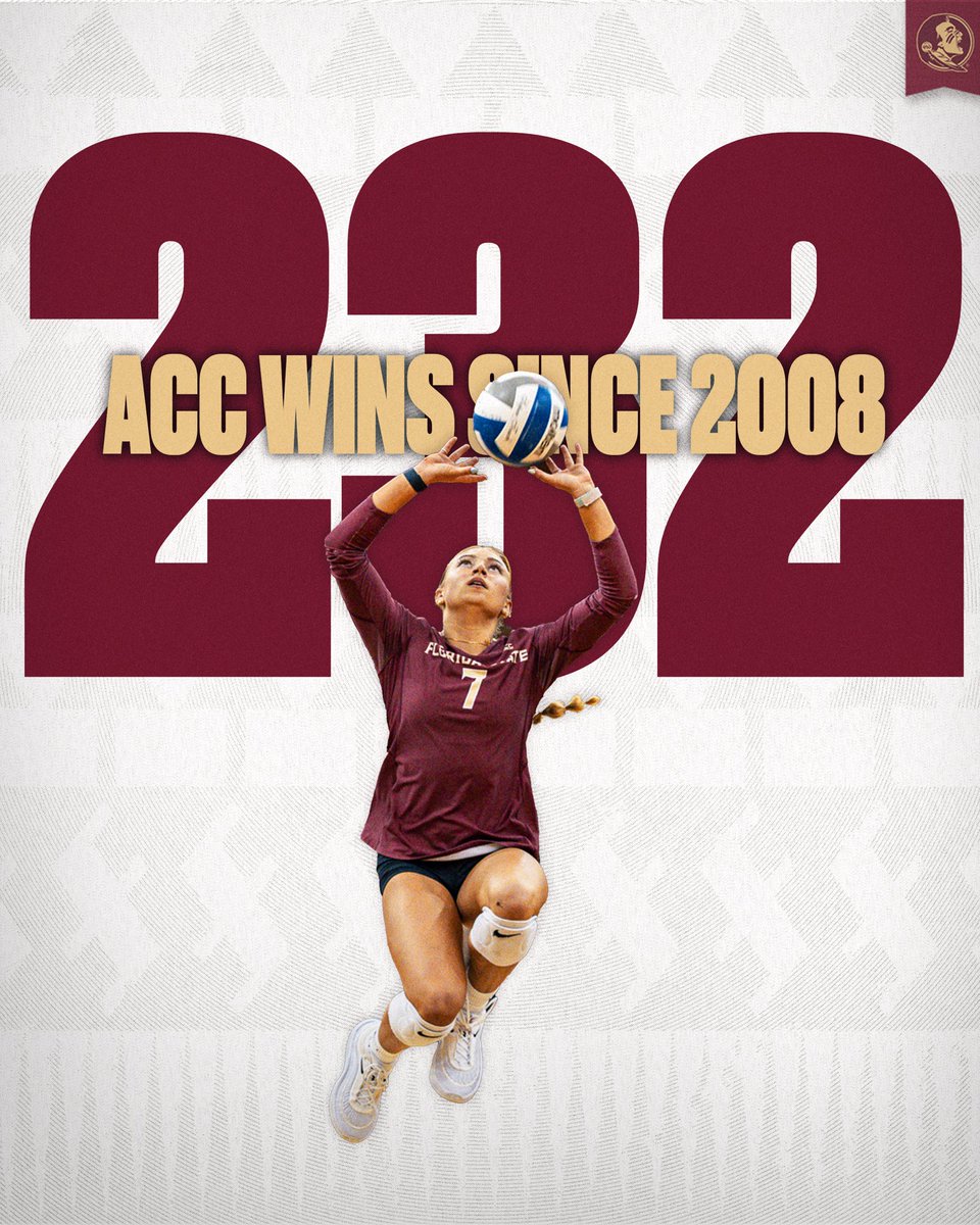 𝑺𝒕𝒂𝒏𝒅𝒂𝒓𝒅 𝑺𝒆𝒕𝒕𝒆𝒓𝒔 🏐 Since 2008, the Noles have won 232 matches in ACC play. #OneTribe | #GoNoles