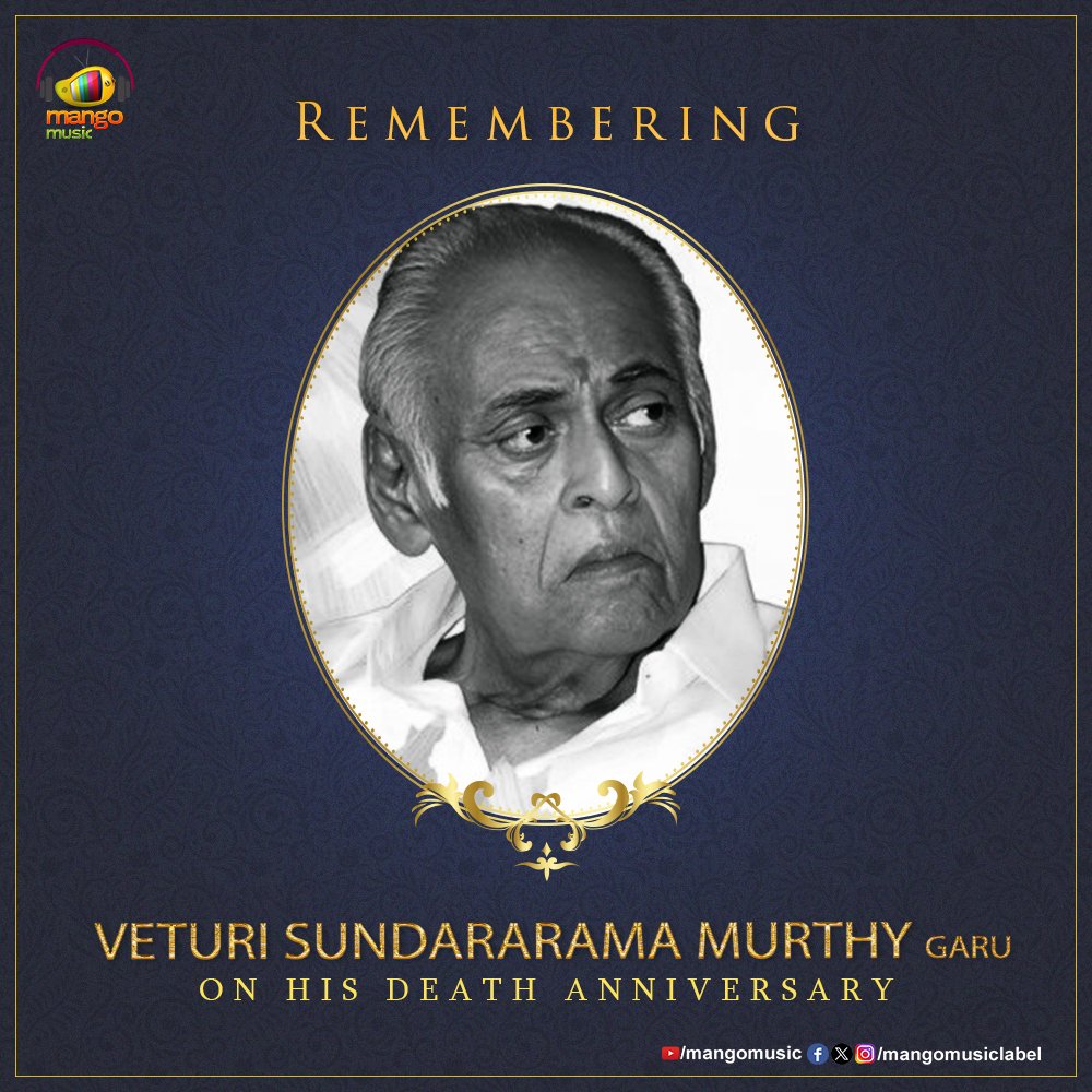 Remembering the life and legacy of #VeturiSundararamaMurthy garu on his death anniversary 🎥🌟 #Ledandryactor #telugufilmindustry #Telugucinemalegand #MangoMusic