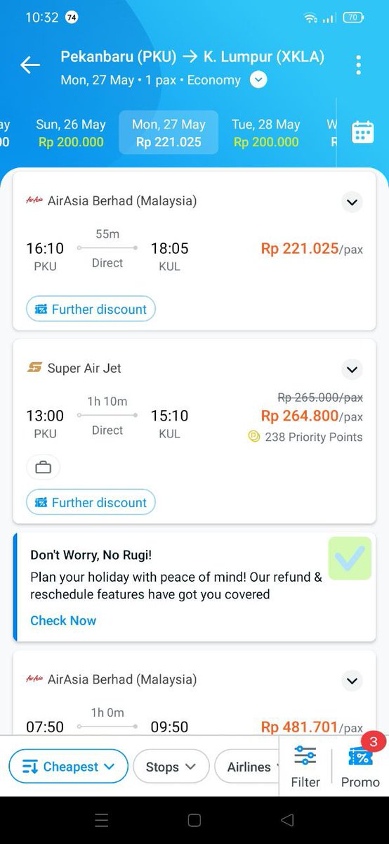 PartaiSocmed's tweet photo. Pekanbaru-Medan Rp 1,5 jutaan, Pekanbaru-Kualalumpur Rp 200 ribuan. 
Piye kabarmu Pak @sandiuno @BudiKaryaS? https://t.co/k9eEiZFsmq