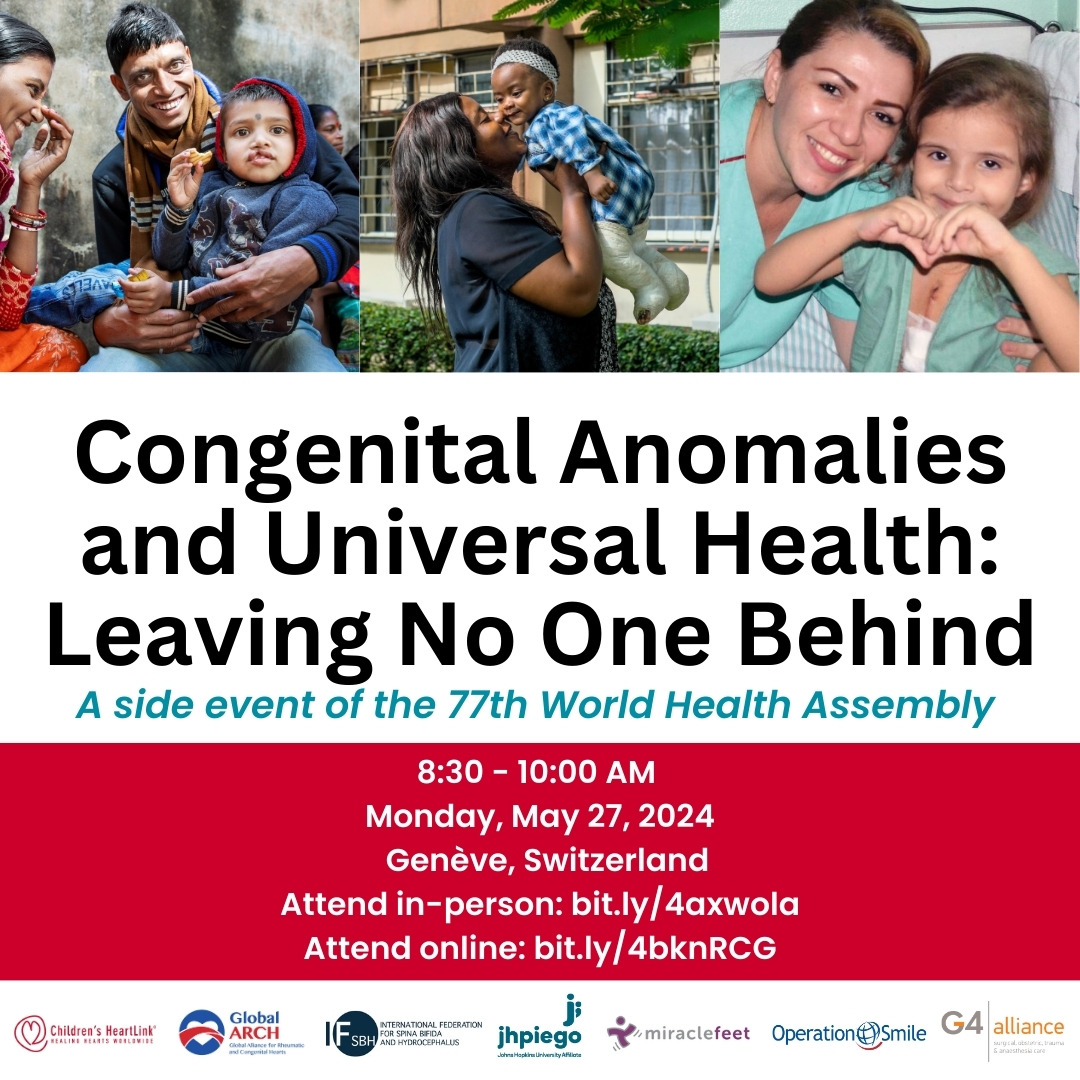 On May 27th, @SalimahWalani, MiracleFeet’s Global Policy and Advocacy Advisor, will participate in a side event co-organized by MiracleFeet at the 77th World Health Assembly: Congenital Anomalies and Universal Health: Leaving No One Behind. Register to attend online: