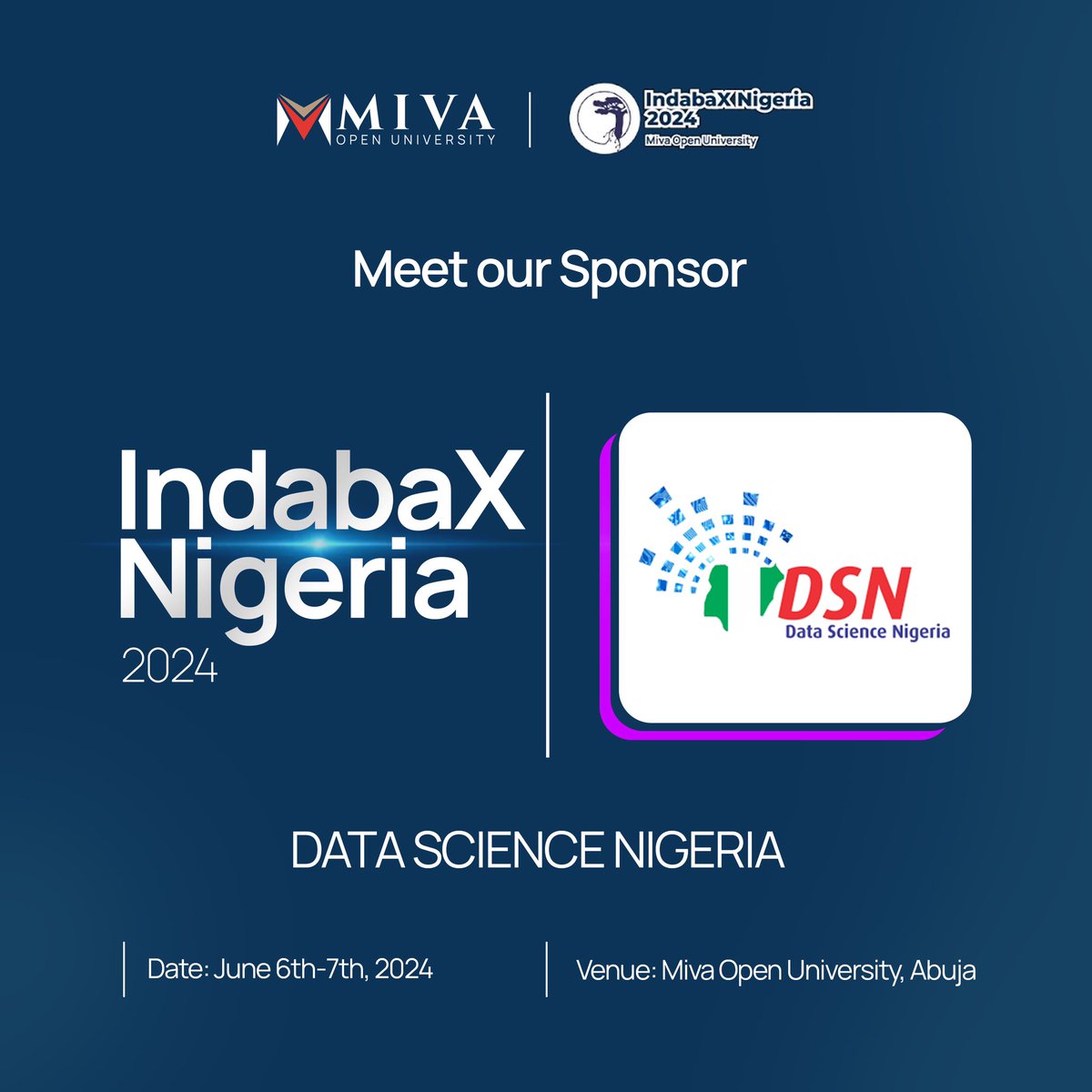 As we countdown to 2weeks to #indabaxnigeria2024, we will not be silent about the support we have received from @dsn_ai_network for the conference. A big shout to the work the community is doing to grow data talent in Nigeria and beyond.