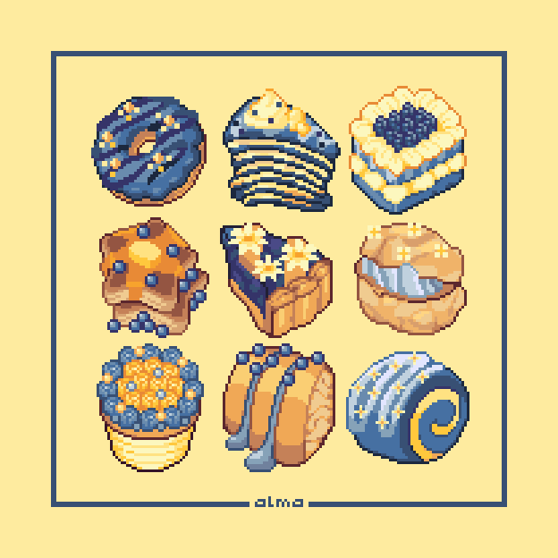 nimasain's tweet photo. blue desserts 🍰💙

#pixelart https://t.co/G3StnONX5u