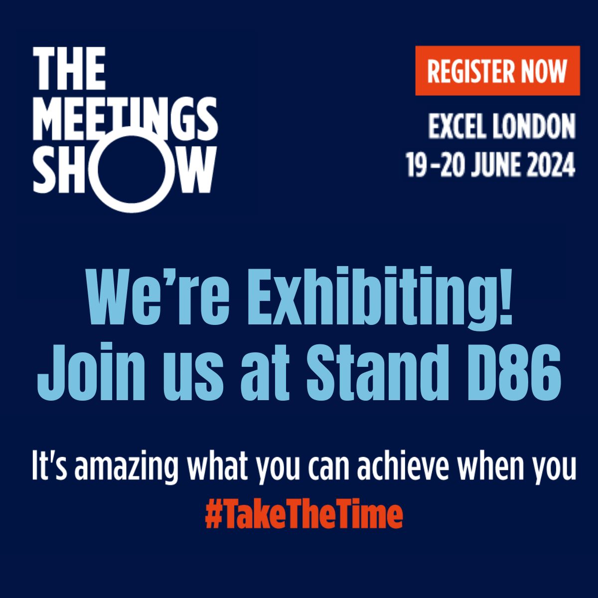 The @MeetingsShow is coming up in a month! This year we will be exhibiting as a partner on the North Yorkshire Stand D86. Come say hi and see how we can take your event to the next level! 

Register NOW 👉🏼ow.ly/c4iO50ROE2X

#HCC #eventprofs #meetingplanners
