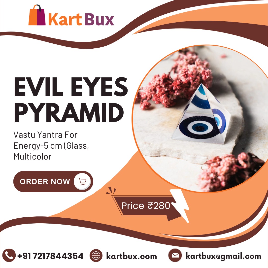 kartbux's tweet photo. Evil Eyes Pyramid
Vastu Yantra For Energy - 5 cm (Glass, Multicolor)

Order Now - https://t.co/hsJgJC7ZRk
Contact us - 7217844354
Email us - kartbux@gmail.com

#HomeDecor #HomeAccessories #IncenseBurners #DhoopStand #BrassStatue #PoojaPlates #BrassDecor #HomeTemple #KartBux https://t.co/399fF3Nu58