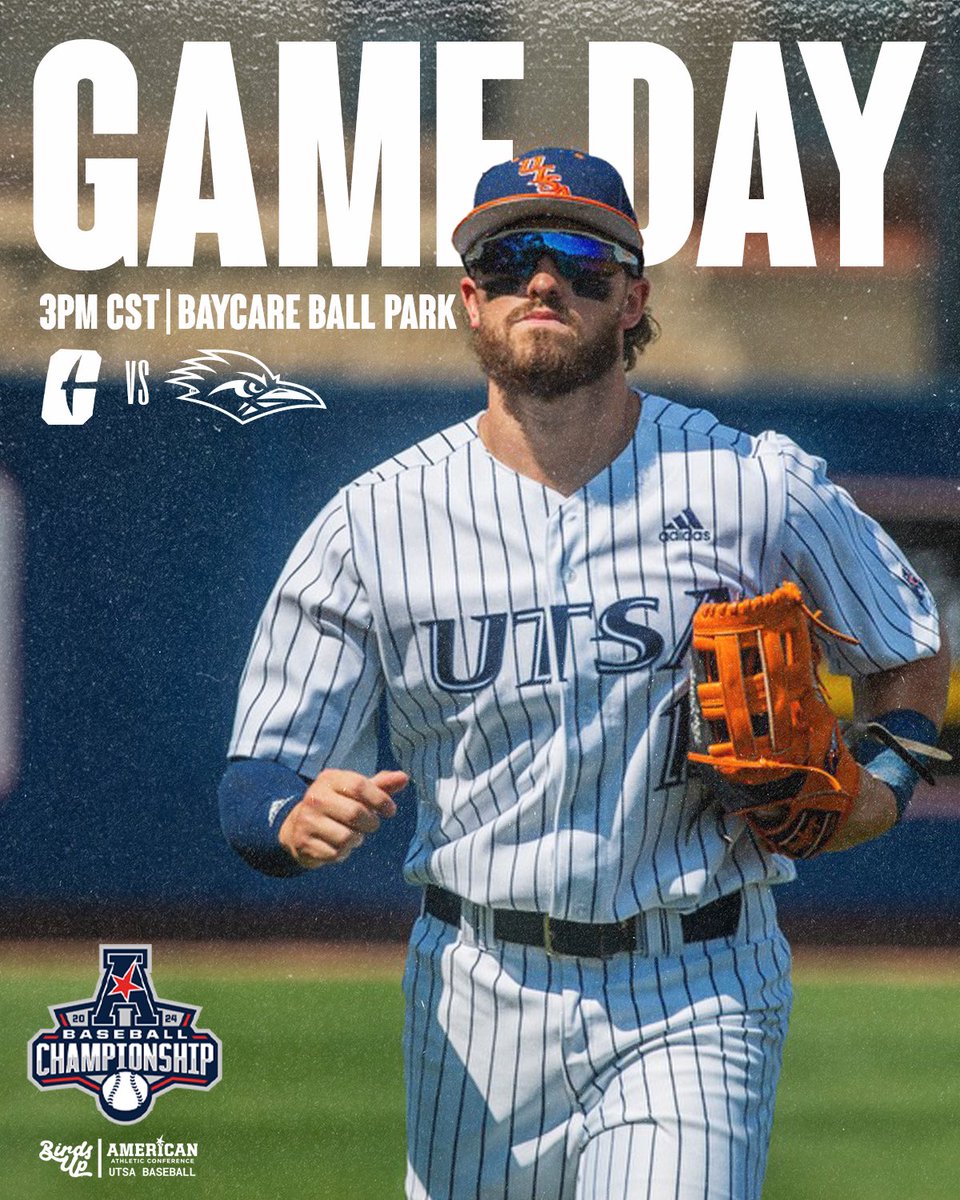 It's tournament time! 🤩 🆚 No. 7 seed Charlotte 📍 Clearwater, Fla. 🏟 BayCare Ballpark 🕰 3 pm CT/4 pm ET 📺 goutsa.com/bsbvideo 📊 goutsa.com/bsbstats #BirdsUp 🤙 | #LetsGo210