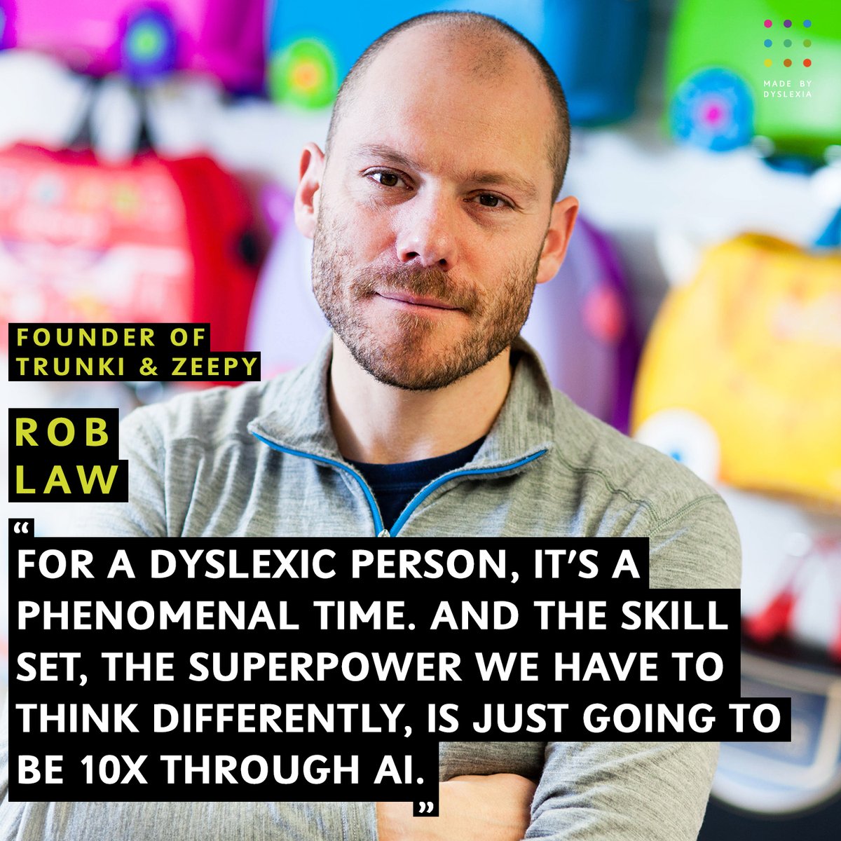This week’s guest on #LessonsInDyslexicThinking, @trunkidaddy is right! The skills dyslexics are naturally hard-wired to have can be turbo-charged by AI & our dyslexic challenges better supported. Watch the full episode on YouTube: bit.ly/45fuzar