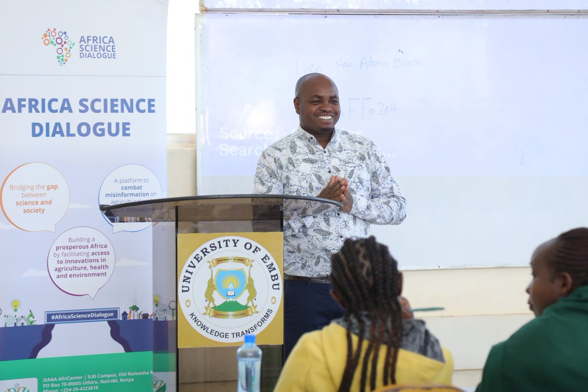 From the horse's mouth? Early career professionals in biosciences need to tell the truth about #GMOs and #NBTs. Thanks for the insights @afri_isaaa @OFABKenya @aatfafrica @kalromkulima @BiosafetyKenya. Thanks @EmbuUniversity for hosting #FarmShujaaz. #MySciencestory