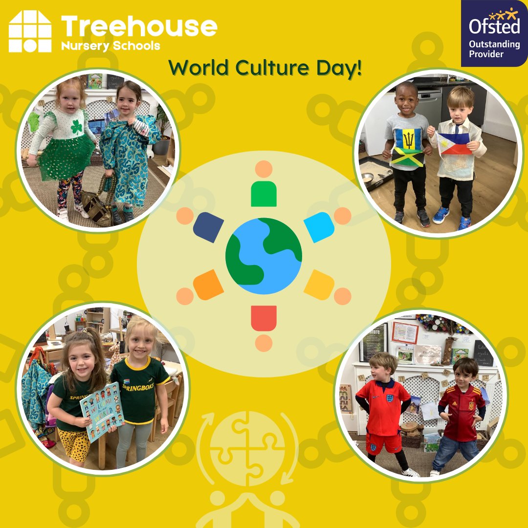 🌍 Celebrate World Culture Day! 🌍

Embrace the beauty of diversity and the richness of global traditions. 🌏❤️✨

#WorldCultureDay #CelebrateDiversity #CulturalHeritage #GlobalUnity #Treehousenurseryschools #Wanstead #Ofsted #Unicef #EYFSCurriculum #CrativeActivities #Nursery