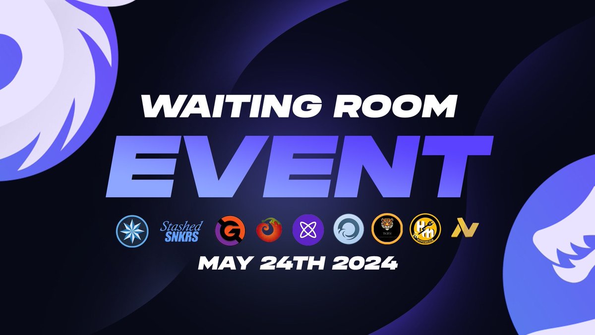 Mark your calendars for May 24th 🎁

We will be giving away some INSANE prizes 🤯 
Don’t miss out on this special event! 

Thanks to our partners for offering these spicy prizes 💜

Join our waiting room where the event will be held 👇🏼: 
discord.gg/8NyU4wQMDh