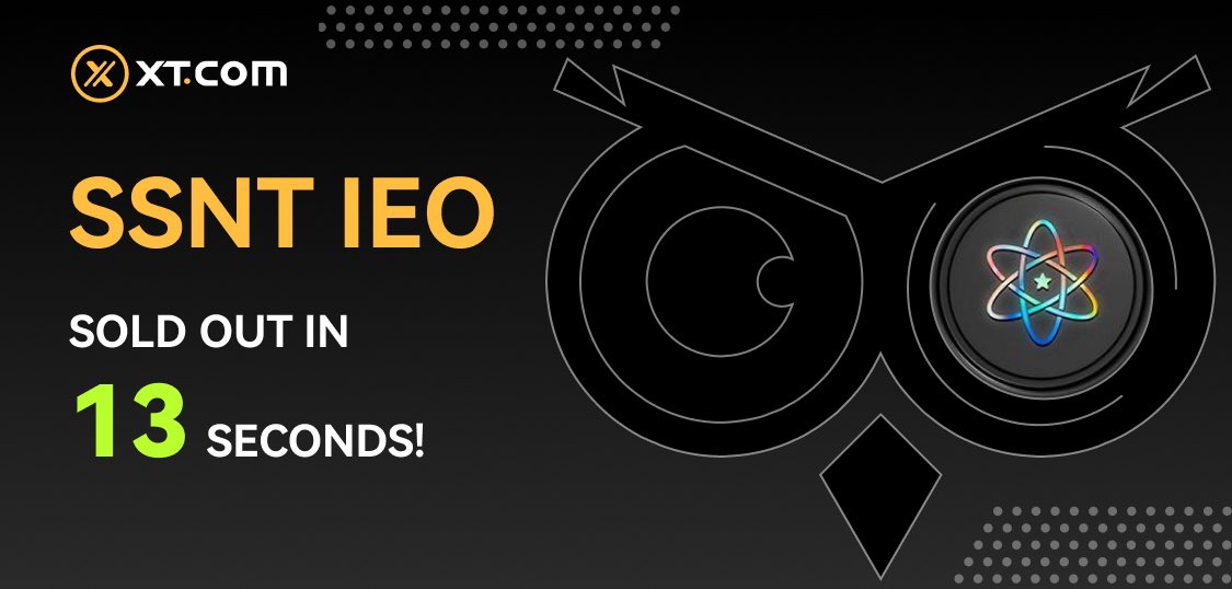 XTexchange's tweet photo. #SSNT #IEO sold out in 13 seconds! 🤩 #XT #XTLaunchpad @Starnest_io https://t.co/dG76K4FgpT