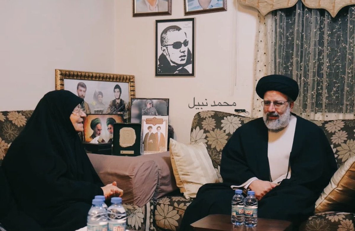 President Raisi during his visit to Imad Mughniyahs mother