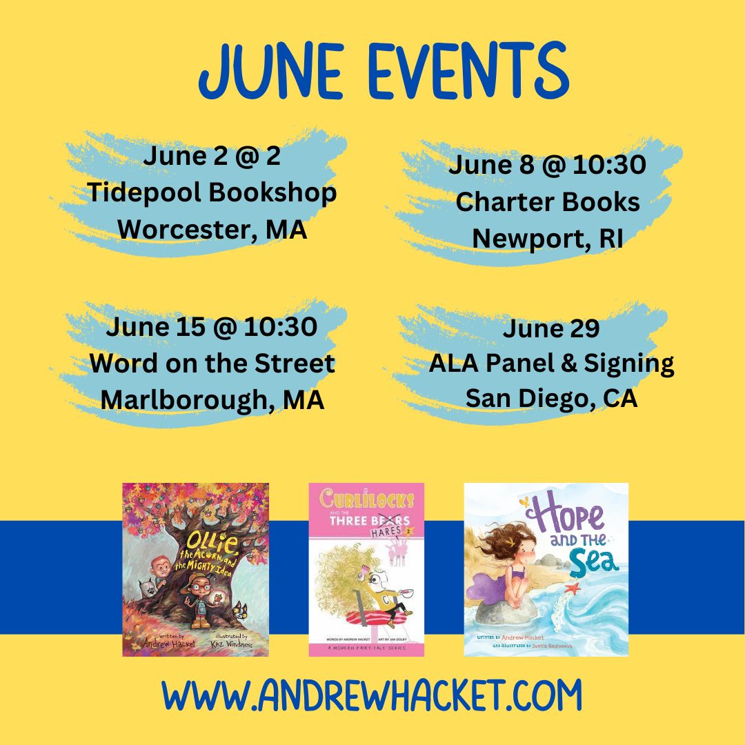 Check out where I will be this June! If you are in the area, I'd love to see you.

#Kidlit #writingcommunity #booktour #picturebooks