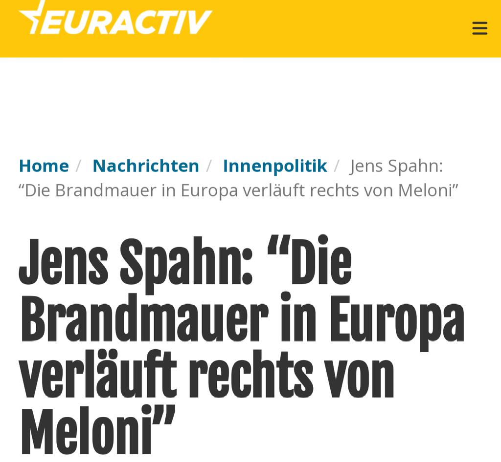Tut mir leid, das so klar sagen zu müssen, aber die Brandmauer verläuft links von Jens #Spahn.