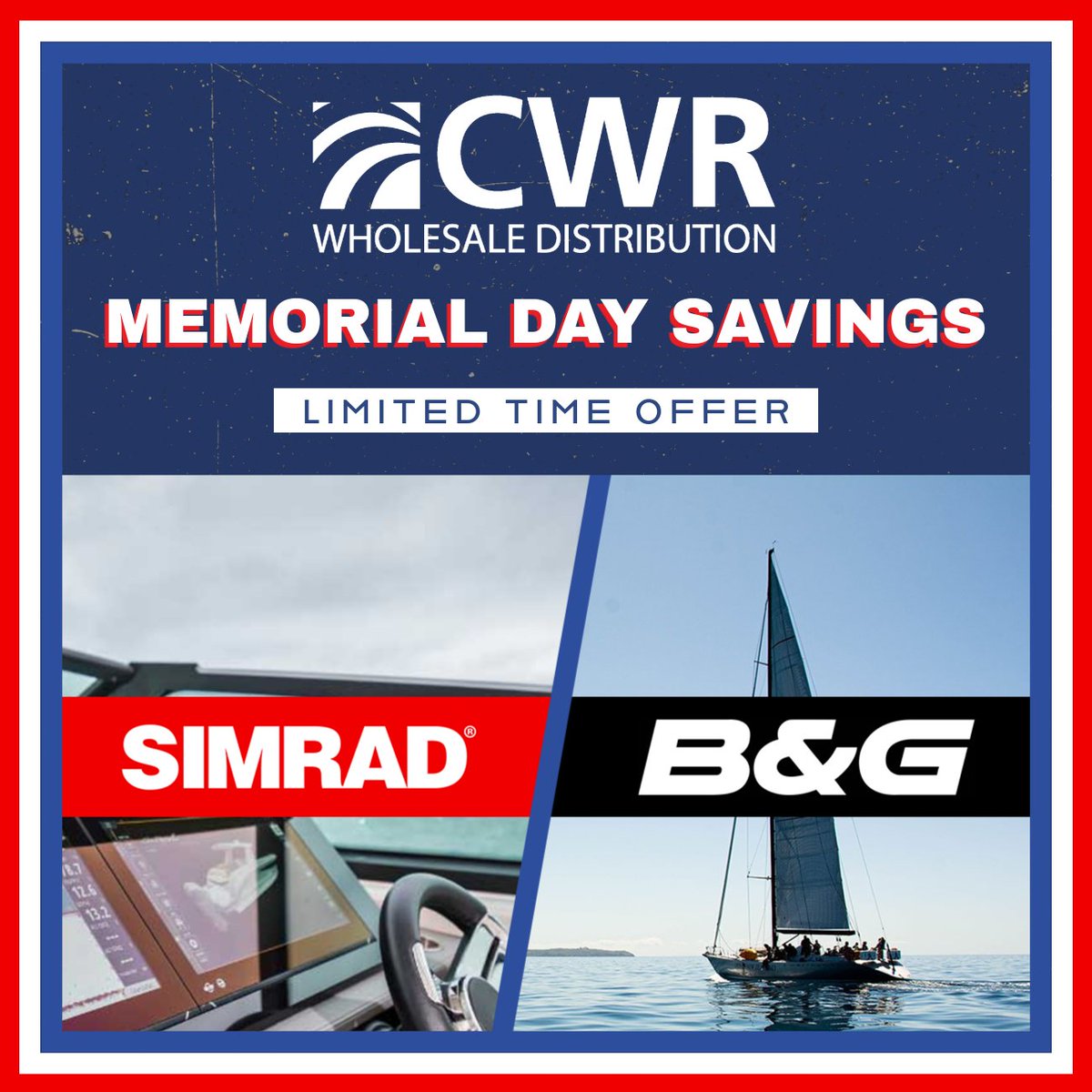 CWRDistribution's tweet image. Don't miss out now until June 1st, 2024, with savings on Simrad's NSSevo3S and B&amp;amp;G's Zeus3S through CWR. Just in time for summer, take advantage of this special pricing today! cwr.link/Gf0m5g7 

#cwr #distributor #simrad #bandg #boat #sailboat #marine #fishing