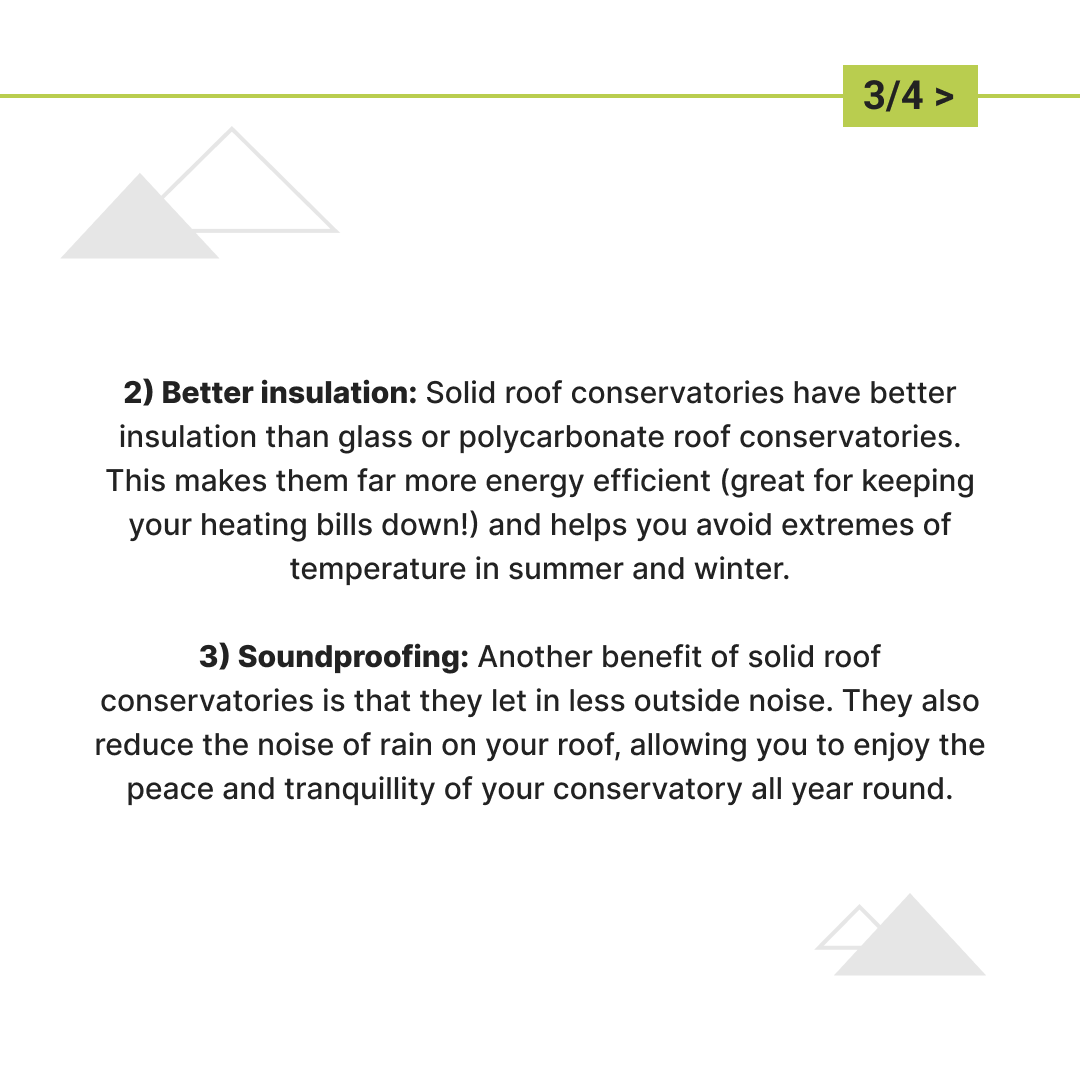 Projects4Roofin's tweet photo. Upgrade your conservatory for summer 2024 with a solid roof!

A solid roof conservatory is made of water-resistant materials that won’t develop cracks and leaks. So say goodbye to leaks and hello to durability🌞🏡 https://t.co/WkzpLgq4H6