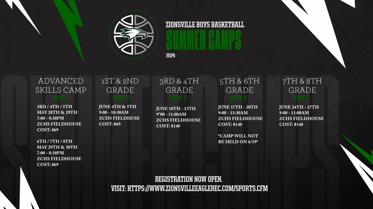 One week until the start of camp season! Excited to begin our summer season!