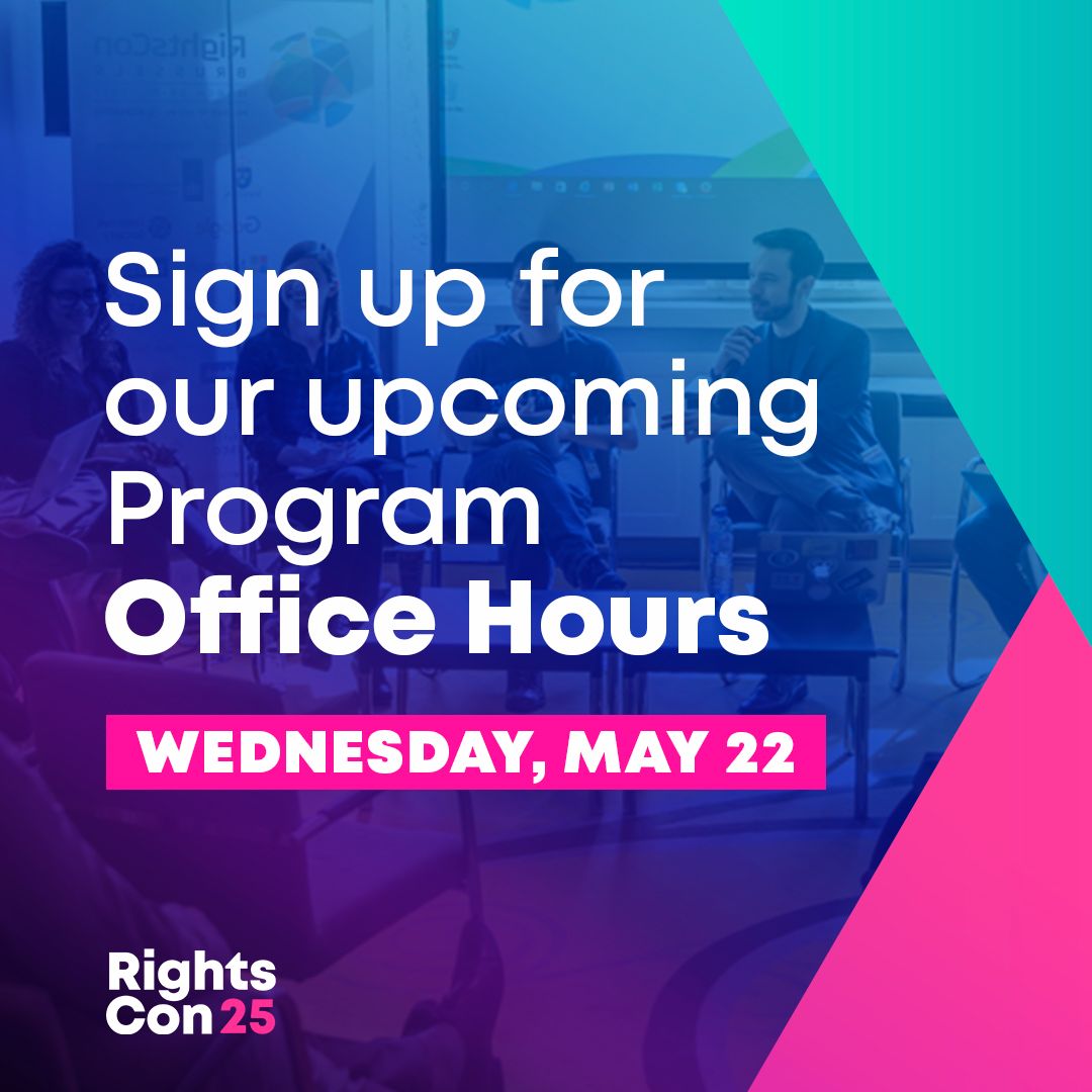 ✍️ Busy working on your proposal for #RightsCon 2025? Join our weekly office hours, hosted by none other than our own Program Team! We are here to answer all your questions and to share our tips & tricks: 📅 May 22 & weekly 🔗 rightscon.org/program/#suppo…