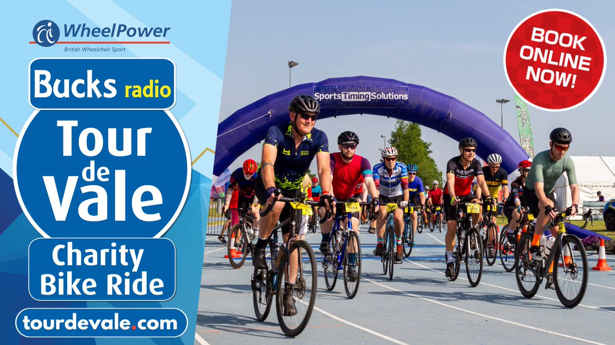 wheelpower's tweet photo. Turn Pedal Power into vital funds for WheelPower at the 2024 @yourbucksradio Tour de Vale charity bike ride π΄π΄ββοΈ Join us on the start line on Sunday 9 June by choosing from 25, 75 & 110km routes. Get involved and SIGN UP today https://t.co/DVc3Podhjh #TourdeVale #WheelPower https://t.co/h2O8uSOOH6
