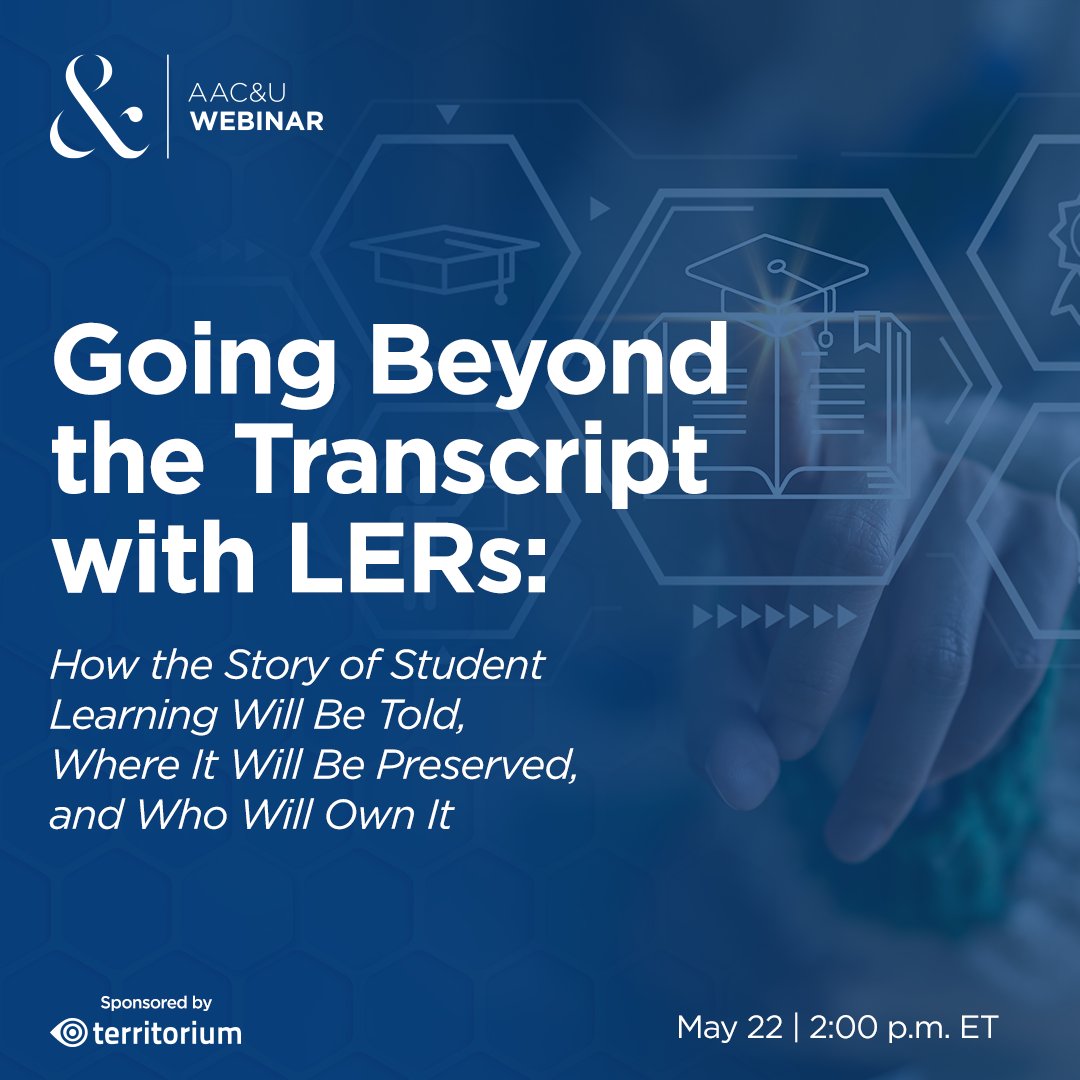 Join us TOMORROW for this free webinar to discuss opportunities and challenges in linking Learning and Employment Records (#LERs) with student learning outcomes, career preparation, and innovations in curriculum design. @territoriumlife Register: ow.ly/9tzk50REI0Z