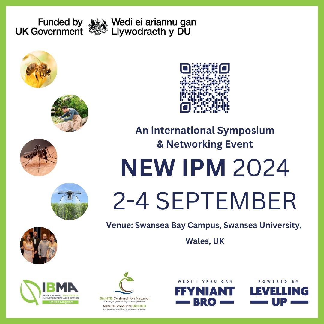 Act fast! Early Bird pricing is ending soon! ⏲️ 

Join us as we bring together top researchers, industry leaders, and experts to discuss the latest developments in IPM...

Register here >> bit.ly/49Iz3rQ

 #UKSPF #LevellingUp #SwanseaUni #NewIPM2024 #IBMA #PestManagement