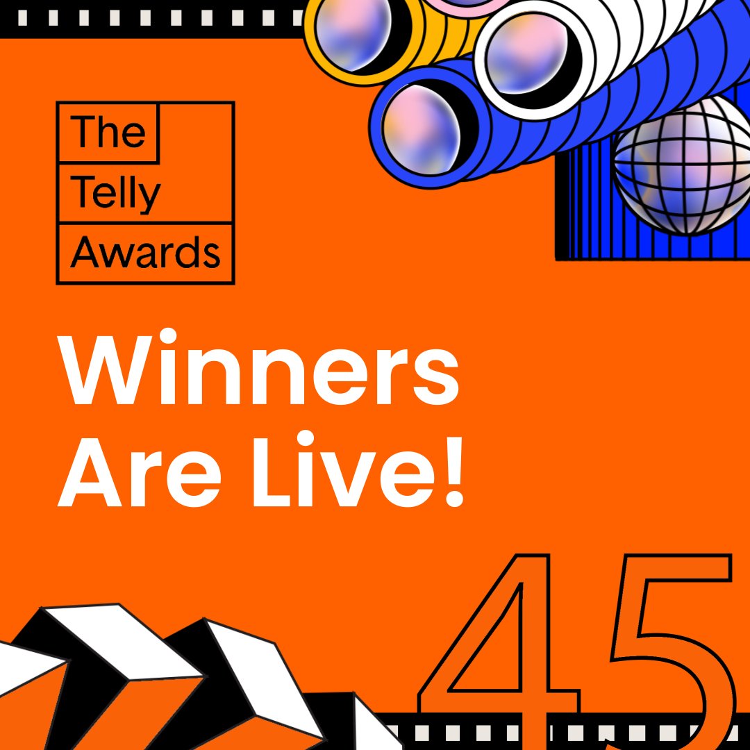 The 45th Telly Awards Winners are live! 🎉 Congratulations to all of the winners on this huge accomplishment, and thank you to our incredible judges for lending their time and expertise! See all of this year’s winners for yourself at ow.ly/QPvn50RHpqa!
