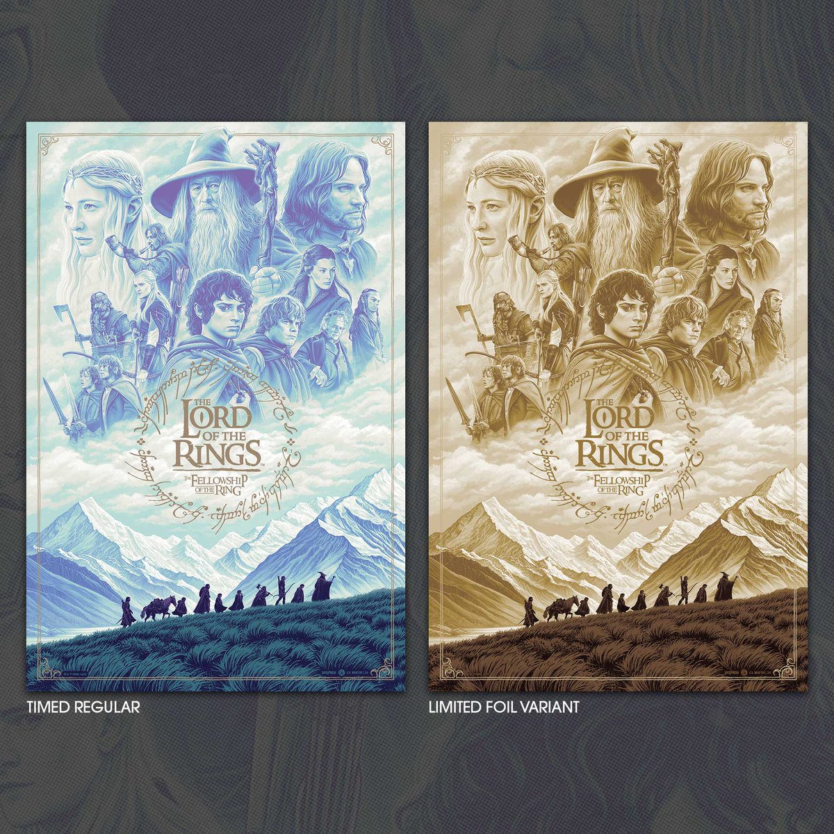 Available now - The Lord of the Rings: The Fellowship of the Ring limited edition, officially licensed poster by @camartinart, released in collaboration with @BottleneckNYC. Vice-Press.com