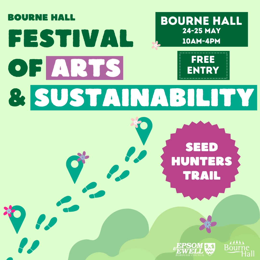 3 days to go! 🦋 The Festival of Arts and Sustainability will see the launch of the Seed Hunters trail, an interactive walk to teach visitors about the plants and trees at Bourne Hall. Find out more about the festival on our website: orlo.uk/XiZMe